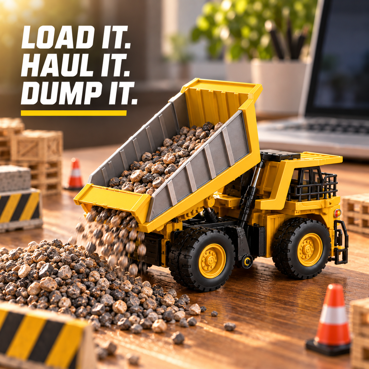 Mini RC Dump Truck, 1:64 Scale | Tiny Torquez