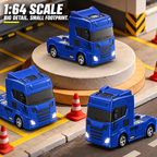 Blue Mini RC Truck & Trailer, 1:64 Scale | Tiny Torquez