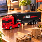 Red & Black Mini RC Truck & Trailer | Tiny Torquez