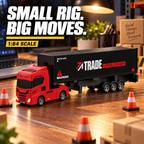 Red & Black Mini RC Truck & Trailer | Tiny Torquez