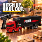 Red & Black Mini RC Truck & Trailer | Tiny Torquez