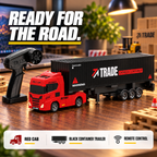 Red & Black Mini RC Truck & Trailer | Tiny Torquez