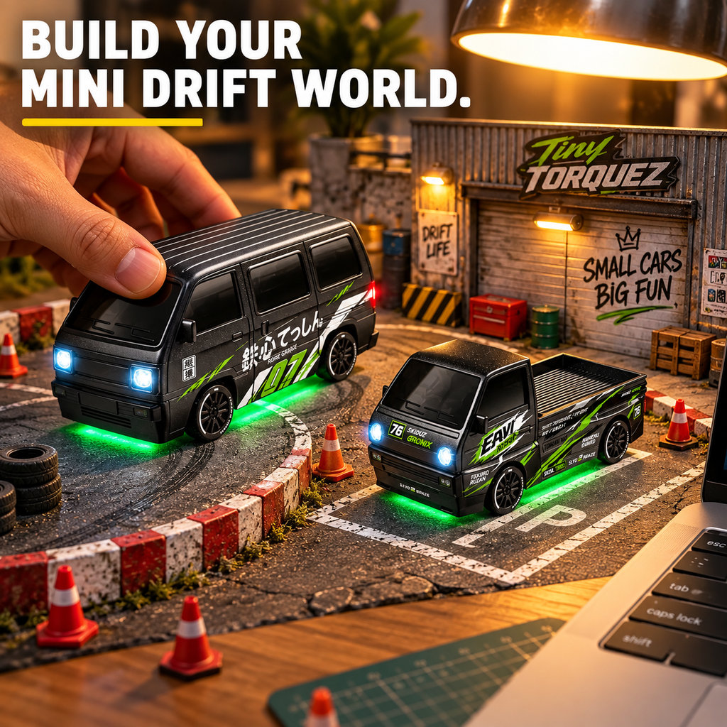 Mini RC 4WD Drift Car, 1:64 Scale | Tiny Torquez