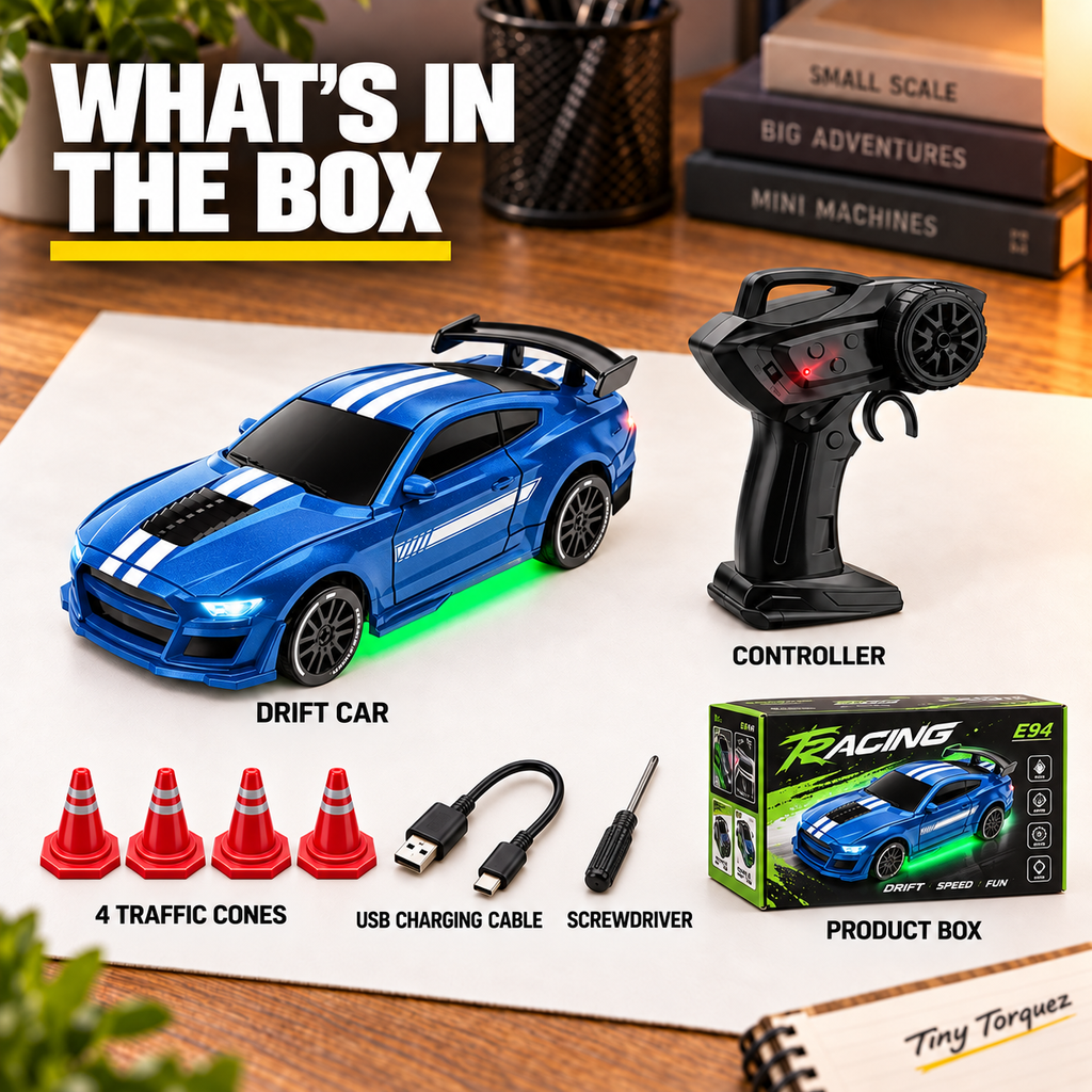 Mini RC 4WD Drift Car, 1:64 Scale | Tiny Torquez
