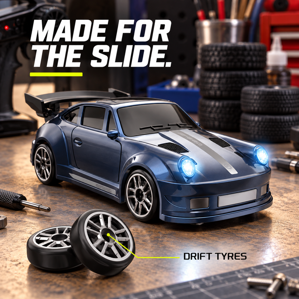 Mini RC RWD Drift Car, 1:64 Scale | Tiny Torquez