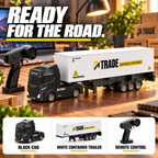 Black & White Mini RC Truck & Trailer | Tiny Torquez