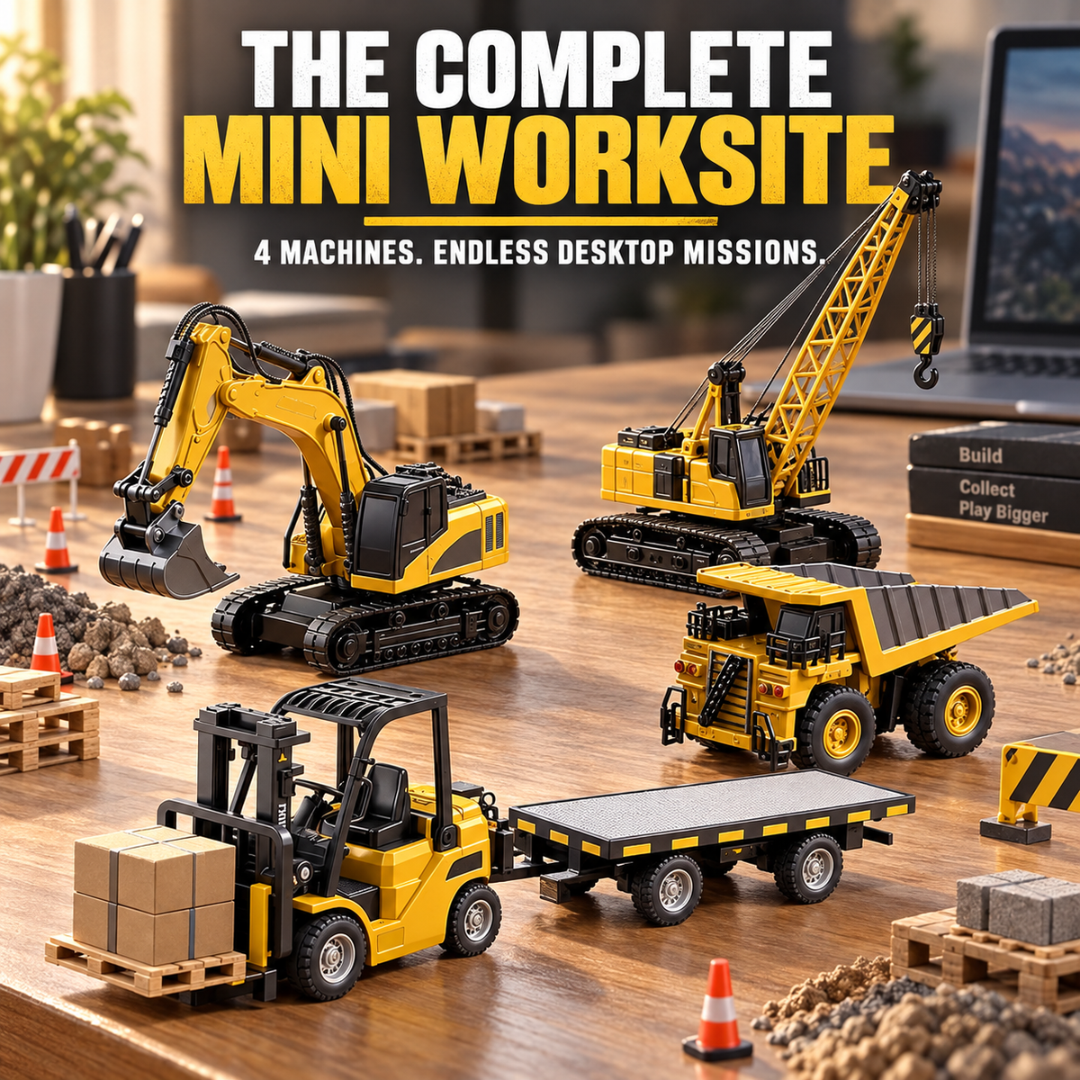 Mini RC Forklift, 1:64 Scale Remote Control Model | Tiny Torquez