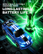 1:64 Desktop Drift Racing Car, 4WD Cool Mini Stunt RC Drift Car With Rechargeable Battery, Holiday Gift For Kids