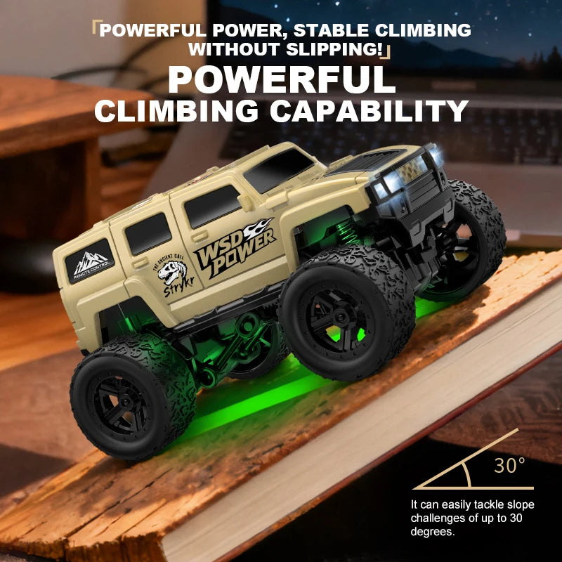 1: 64 Mini Climbing Remote Control Car With Trailer Full Scale Off-road Vehicle Children Toy Model Christmas Gift