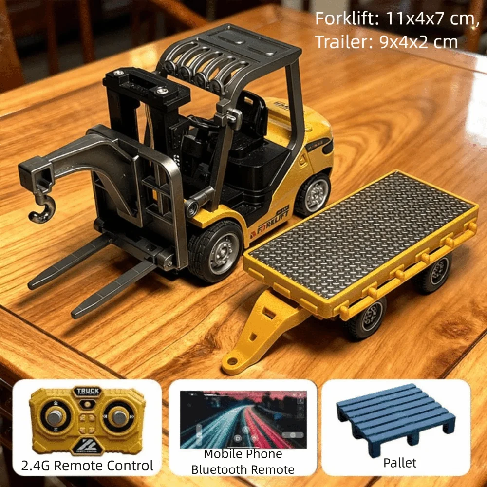 Full Proportion Remote Control Forklift Variable Speed Lighting Effects Alloy Forklift 2.4g Remote Sound Effects Rc Forklift