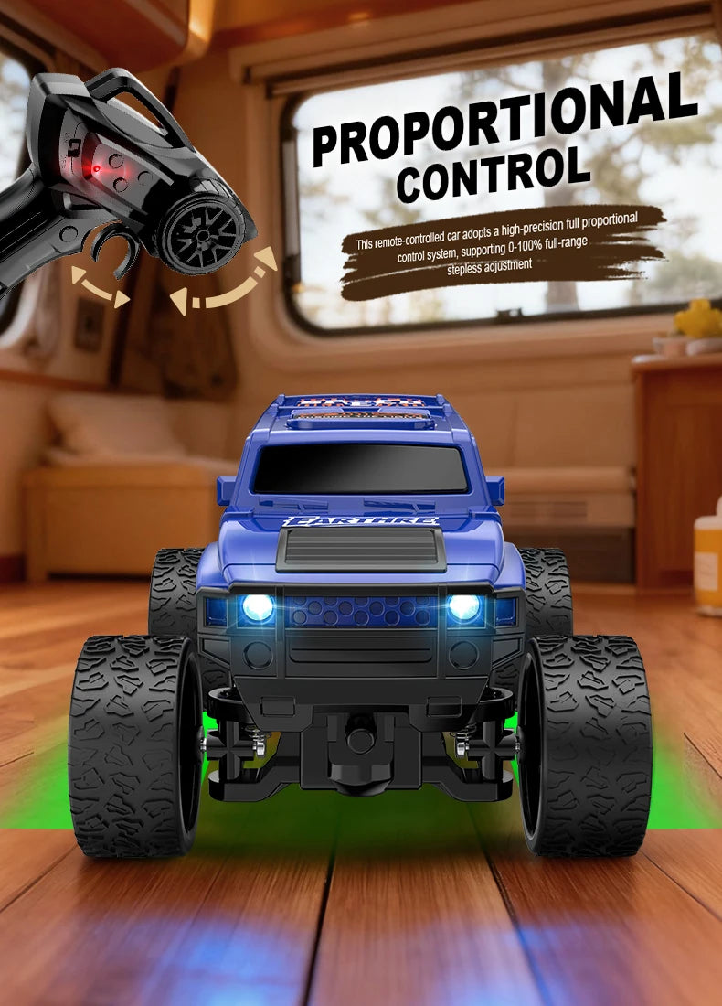 1: 64 Mini Climbing Remote Control Car With Trailer Full Scale Off-road Vehicle Children Toy Model Christmas Gift
