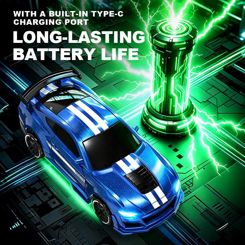 1:64 Desktop Drift Racing Car, 4WD Cool Mini Stunt RC Drift Car With Rechargeable Battery, Holiday Gift For Kids