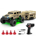 1: 64 Mini Climbing Remote Control Car With Trailer Full Scale Off-road Vehicle Children Toy Model Christmas Gift