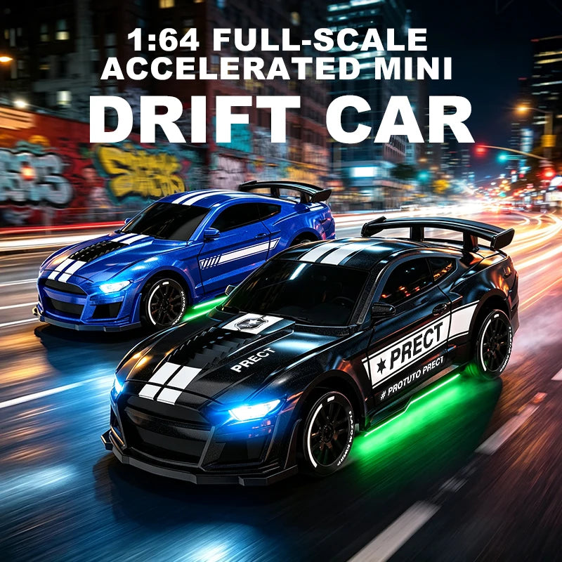 1:64 Desktop Drift Racing Car, 4WD Cool Mini Stunt RC Drift Car With Rechargeable Battery, Holiday Gift For Kids