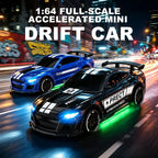 1:64 Desktop Drift Racing Car, 4WD Cool Mini Stunt RC Drift Car With Rechargeable Battery, Holiday Gift For Kids