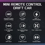 Mini RC RWD Drift Car, 1:64 Scale | Tiny Torquez