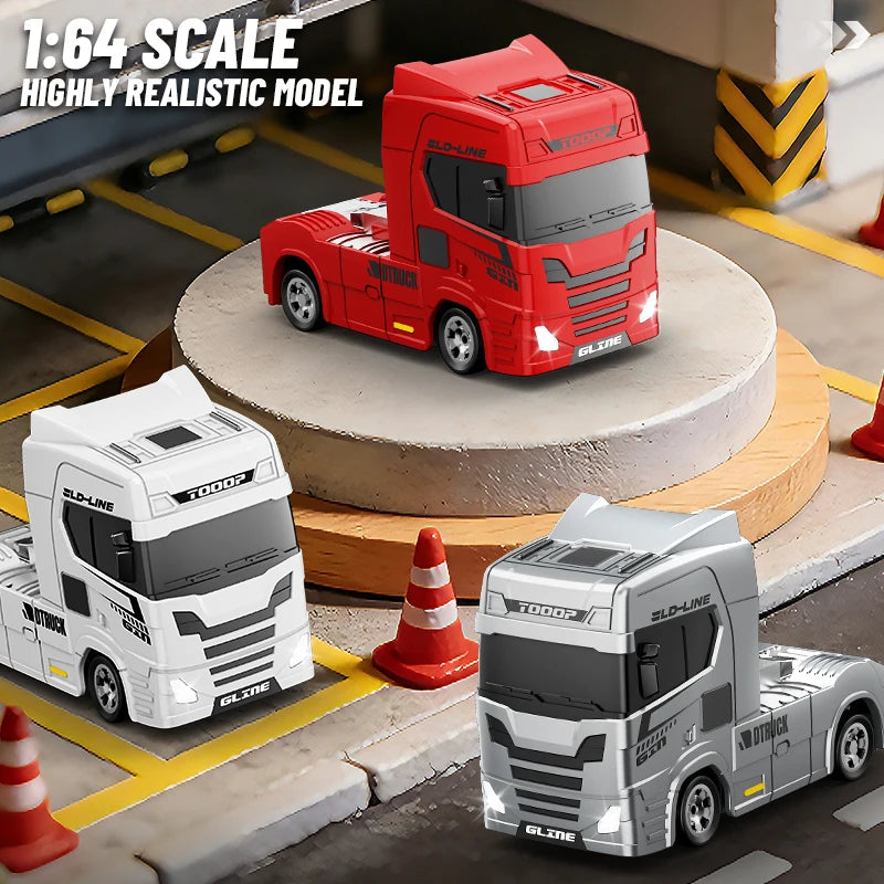 Black & White Mini RC Truck & Trailer | Tiny Torquez