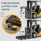 Full Proportion Remote Control Forklift Variable Speed Lighting Effects Alloy Forklift 2.4g Remote Sound Effects Rc Forklift