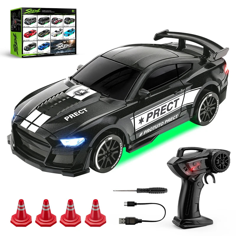 1:64 Desktop Drift Racing Car, 4WD Cool Mini Stunt RC Drift Car With Rechargeable Battery, Holiday Gift For Kids