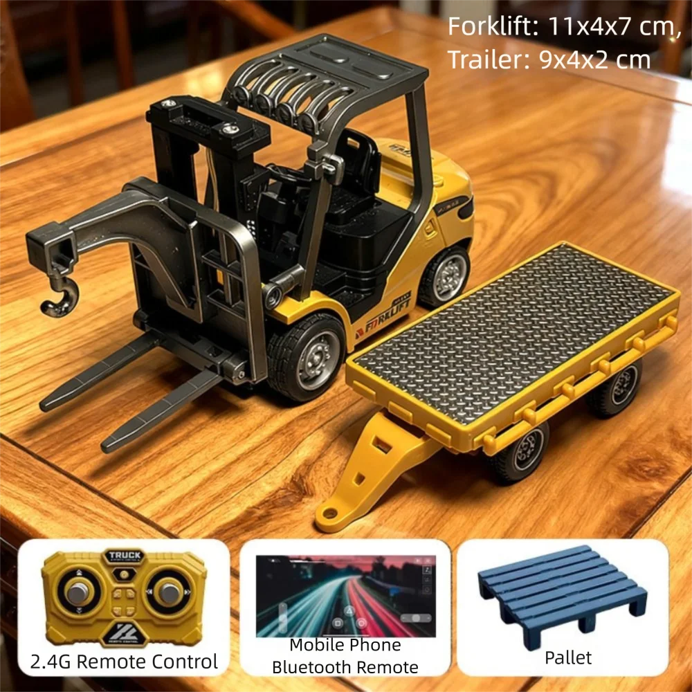 Full Proportion Remote Control Forklift Variable Speed Lighting Effects Alloy Forklift 2.4g Remote Sound Effects Rc Forklift