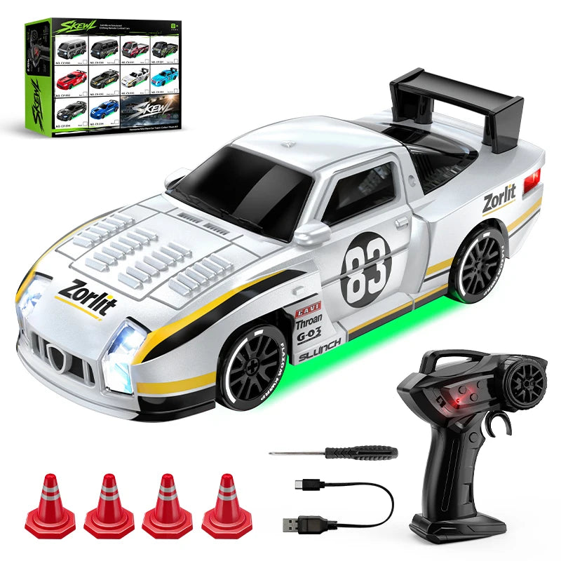 1:64 Desktop Drift Racing Car, 4WD Cool Mini Stunt RC Drift Car With Rechargeable Battery, Holiday Gift For Kids