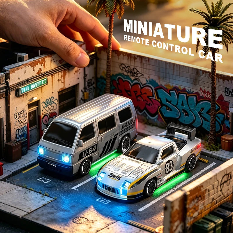 1:64 Desktop Drift Racing Car, 4WD Cool Mini Stunt RC Drift Car With Rechargeable Battery, Holiday Gift For Kids